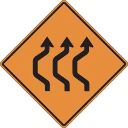 Accuform RIGID CONSTRUCT ION SIGN THREE LANE FRK237DP FRK237DP